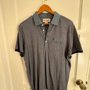 Original Penguin Blue and White Polo Shirt